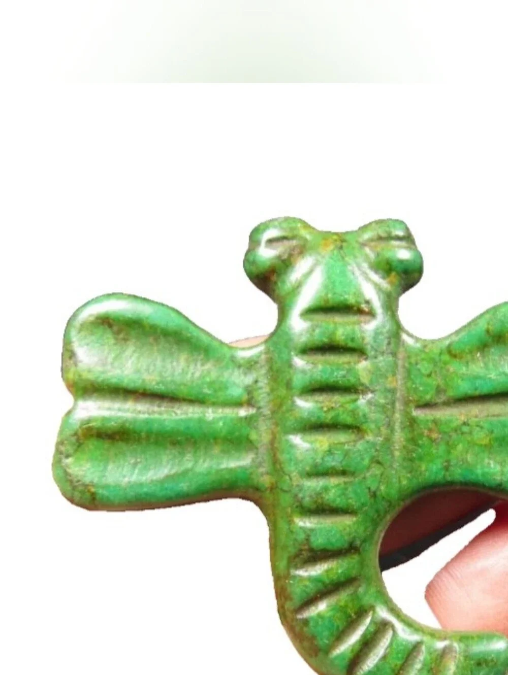 Green Turquoise Dragonfly Pendant